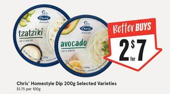 IGA Chris' homestyle dip offer