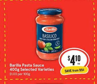 IGA Barilla pasta sauce offer