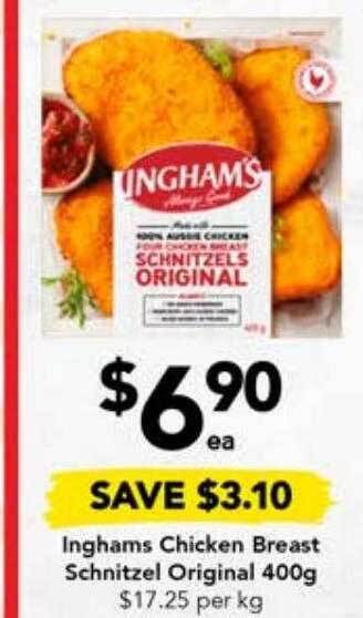 Drakes Inghams chicken breast schnitzel original offer