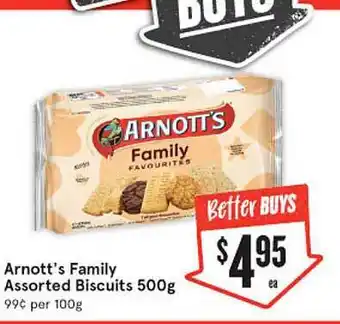 IGA Arnott's family assorted biscuits offer