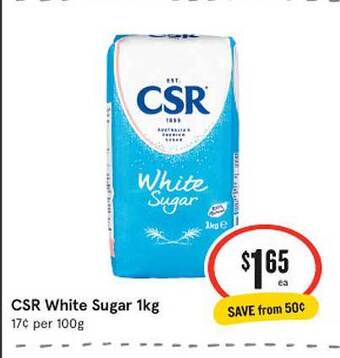 IGA Csr white sugar offer