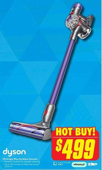 The Good Guys Dyson v8 origin plus cordless vacuum offer