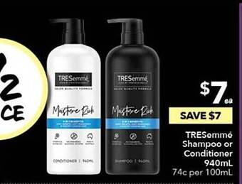Ritchies Tresemmé shampoo or conditioner offer