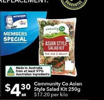 Ritchies Community co asian style salad kit offer