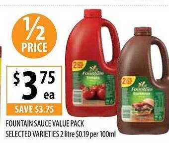 Fountain sauce value pack