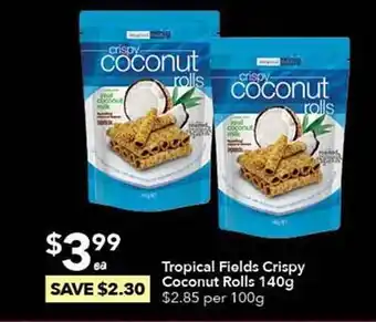 Ritchies Tropical fields crispy coconut rolls offer