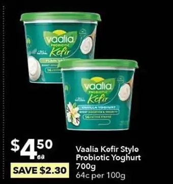 Ritchies Vaalia kefir style probiotic yoghurt offer
