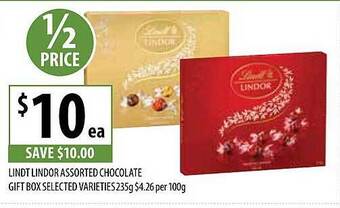 Supabarn Lindt lindor assorted chocolate gift box offer