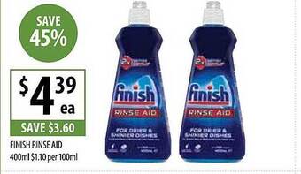 Supabarn Finish rinse aid offer