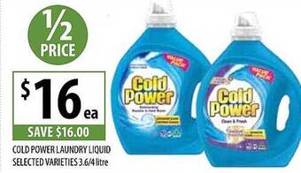 Supabarn Cold power laundry liquid offer