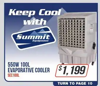 Burson Auto Parts Summit equipment 550w 100l evaporative cooler offer