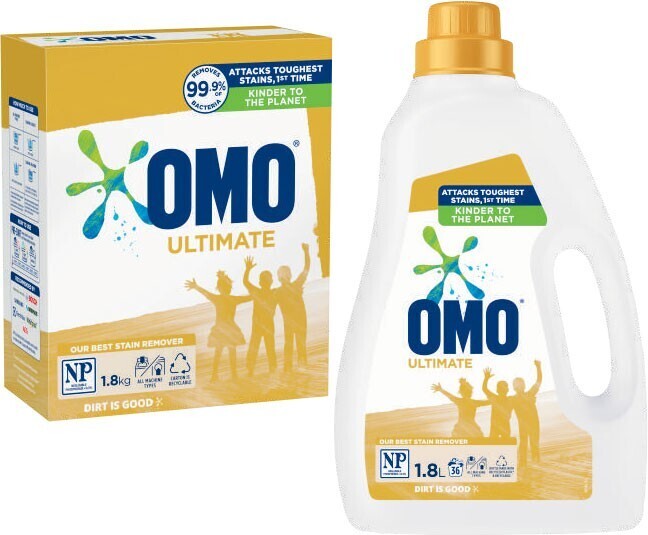 Omo Ultimate Laundry Powder 1.8kg or Liquid 1.8 Litre offer at Coles