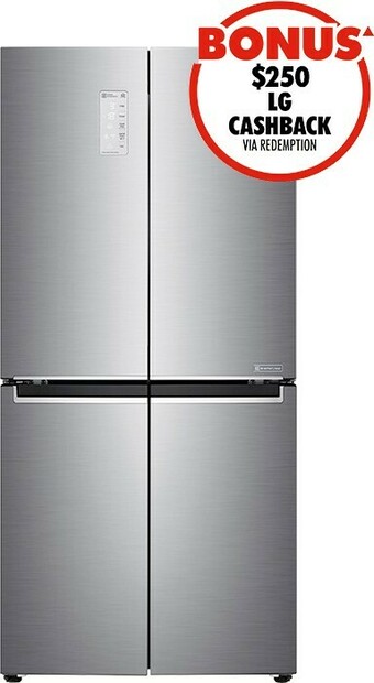 The Good Guys LG 594L Slim French Door Fridge, in Stainless Finish offer