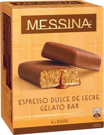 Coles Peters Messina Gelato Bars or Drumstick Vegan 4 Pack 400mL-475mL offer