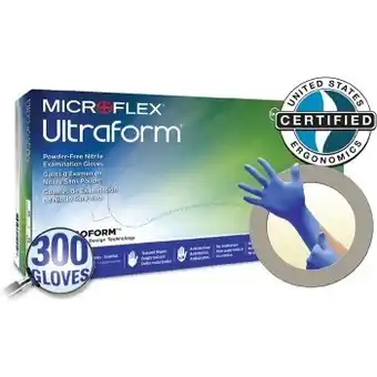 Henry Schein Ansell microflex ultraform box of 300 - nitrile blue glove offer