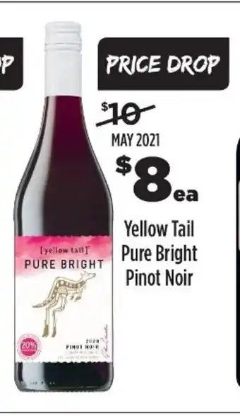 Liquorland Yellow Tail Pure Bright Pinot Noir offer