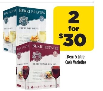 Liquorland Berri 5 Litre Cask Varieties offer