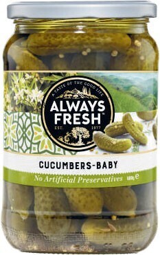 Coles Always Fresh Baby Cucumbers 680g offer