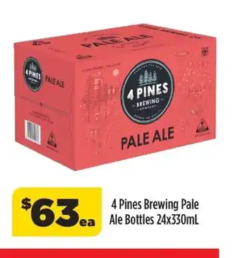 Liquorland 4 Pines Brewing Pale Ale Bottles 24x330ml offer