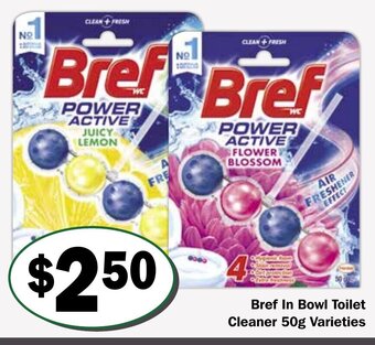 Friendly Grocer Bref In Bowl Toilet Cleaner 50g Varieties offer