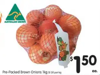 Spar Pre-Packed Brown Onions 1kg offer