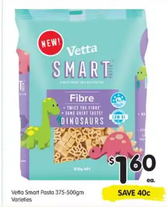 Spar Vetta Smart Pasta 375-500gm offer