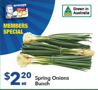 Ritchies Spring Onions Bunch offer