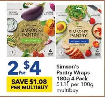 Ritchies Somson's Pantry Wraps 180g 4 Pack offer