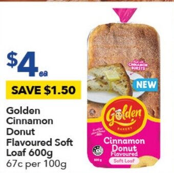 Ritchies Golden Cinnamon Donut Flavoured Soft Loaf 600g offer