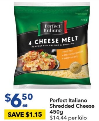 Ritchies Perfect Italiano Shredded Cheese 450g offer