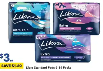 Ritchies Libra Standard Pads 6-14 Packs offer