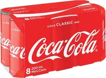 Coles Coca-Cola, Fanta or Sprite Mini Soft Drink 8x200mL offer
