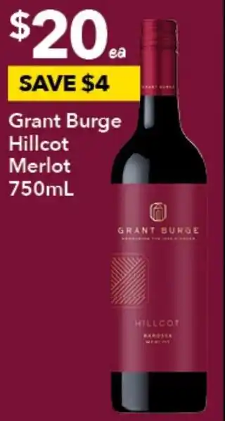 Ritchies Grant Burge Hillcot Merlot 750ml offer
