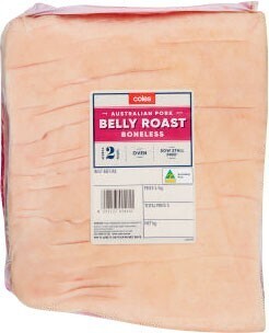 Coles Coles Australian Pork Belly Roast Boneless offer