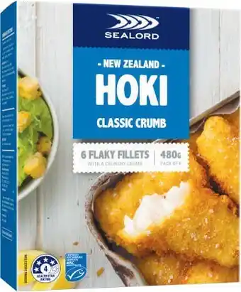 Coles Sealord Hoki Fillets 450g-480g offer