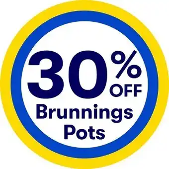 30% off brunnings pots