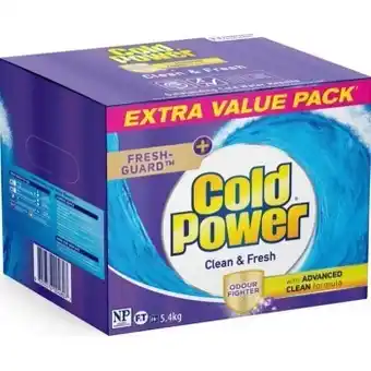 BIG W Cold power clean & fresh laundry powder 5.4kg offer