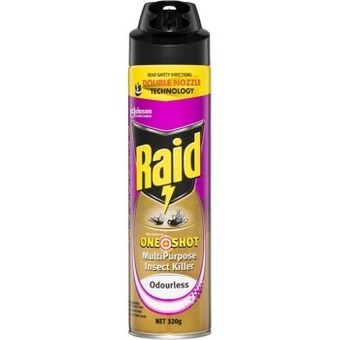 Raid one shot multipurpose insect killer odourless 320g