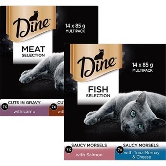 BIG W Dine 14-pack cat food tray varieties 85g offer