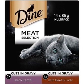 BIG W Dine meat selection wet cat food 14 x 85g offer