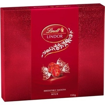 BIG W Lindt lindor milk chocolate box 150g offer