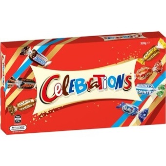 BIG W Celebrations milk chocolate christmas gift box 320g offer