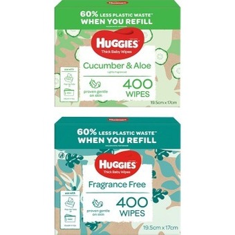 BIG W Huggies 400-pack thick baby wipes offer