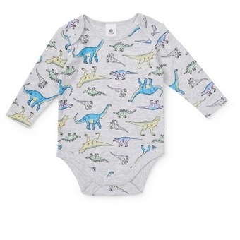 BIG W Dymples long sleeve bodysuit - grey marle offer