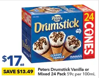 Ritchies Peters Drumstick Vanilla or Mixed 24 Pack offer