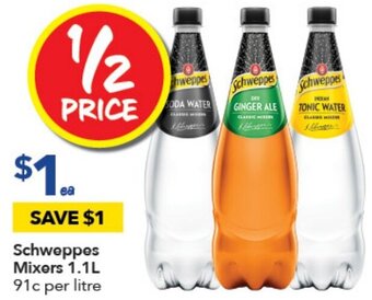 Ritchies Schweppes Mixers 1.1L offer