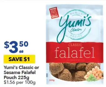 Ritchies Yumi's Classic or Sesame Falafel Pouch 225g offer