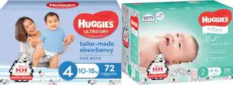 Coles Huggies Ultimate Nappies Jumbo 96 Pack-108 Pack or Ultra Dry Nappies Jumbo 64 Pack-90 Pack offer