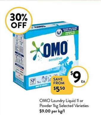 Foodworks Omo laundry liquid or powder offer