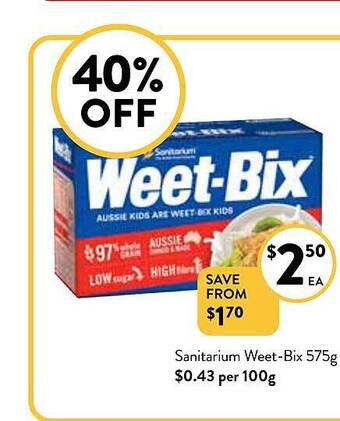Foodworks Sanitarium weet-bix offer